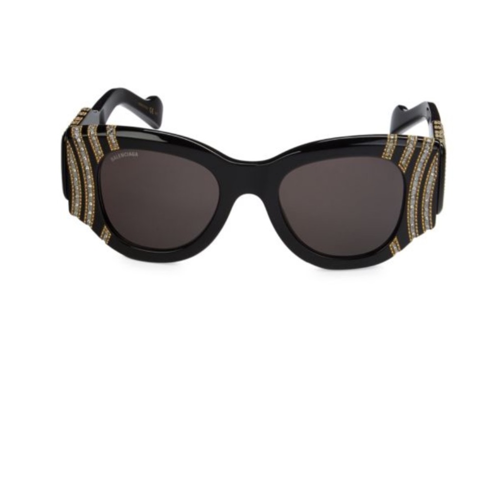 New Never Worn Balenciaga Statement Sunglasses W/ Rhinestones